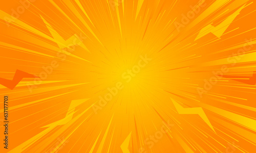 abstract background with futurisctic and modern and orange sun ray burst style speed vector design