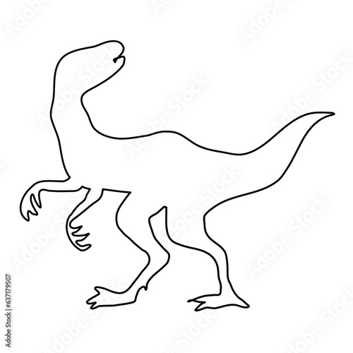 dinosaur line silhouette