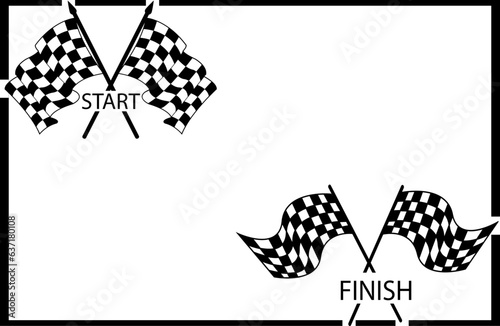 svg vector checkered flag for start and finish race vector illustration