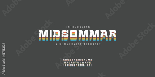 Retro abstract digital alphabet font. Minimal technology typography, Creative urban colorful fashion futuristic font and with numbers. vector illustration