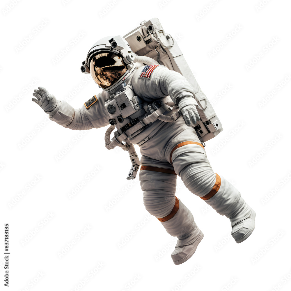 Astronaut in Full Space Suit Amidst the Cosmos Astronaut in Full Space Suit Amidst the Cosmos