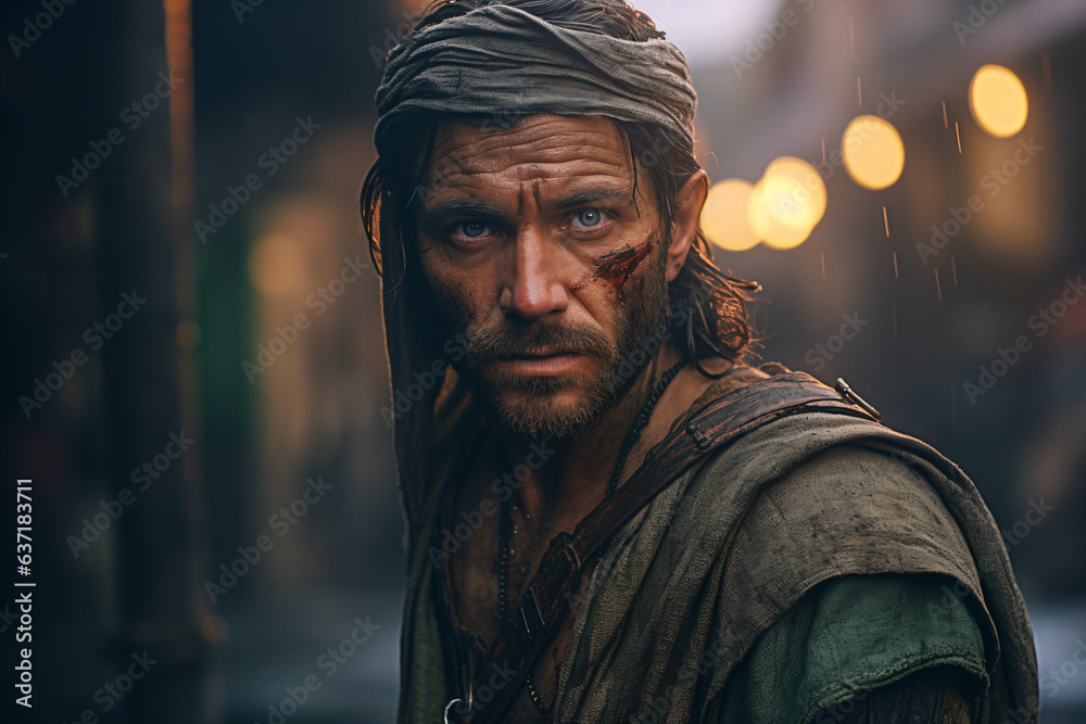 a man with a beard and a turban on
a man with a beard and a turban on