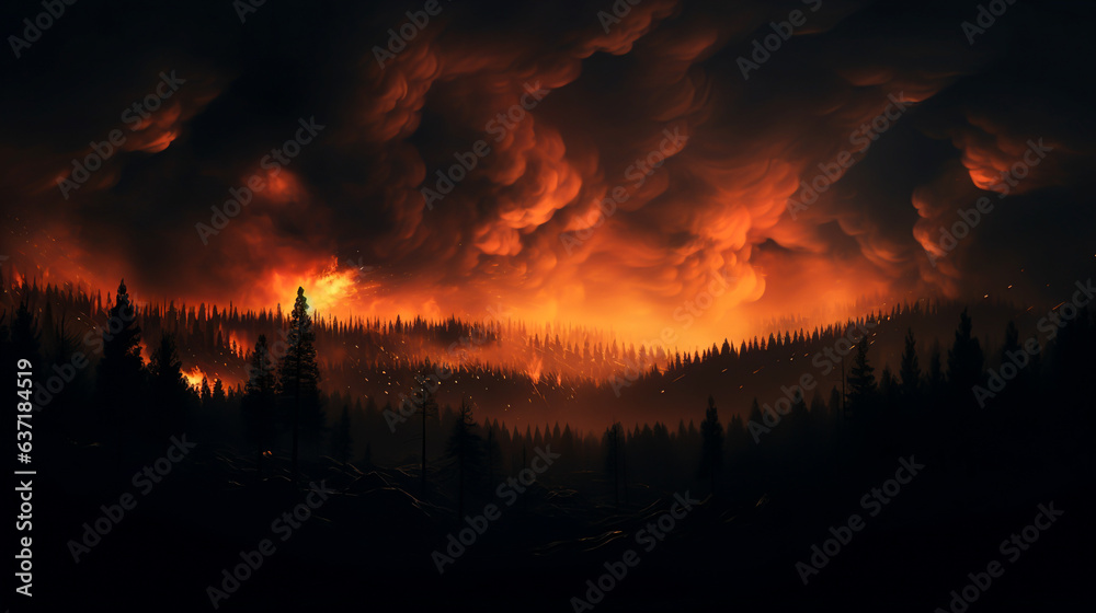 Wildfire landscape