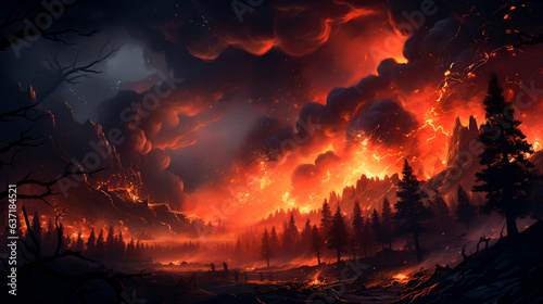 Wildfire landscape