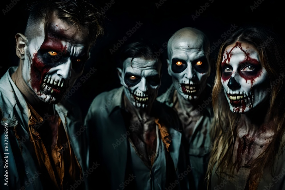 Scary Halloween zombies, Zombie Halloween Costume - Generative AI Scary Halloween zombies, Zombie Halloween Costume - Generative AI