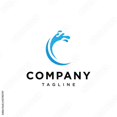 
Circle wave water logo icon vector template.eps