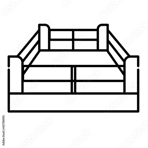 boxing ring line icon