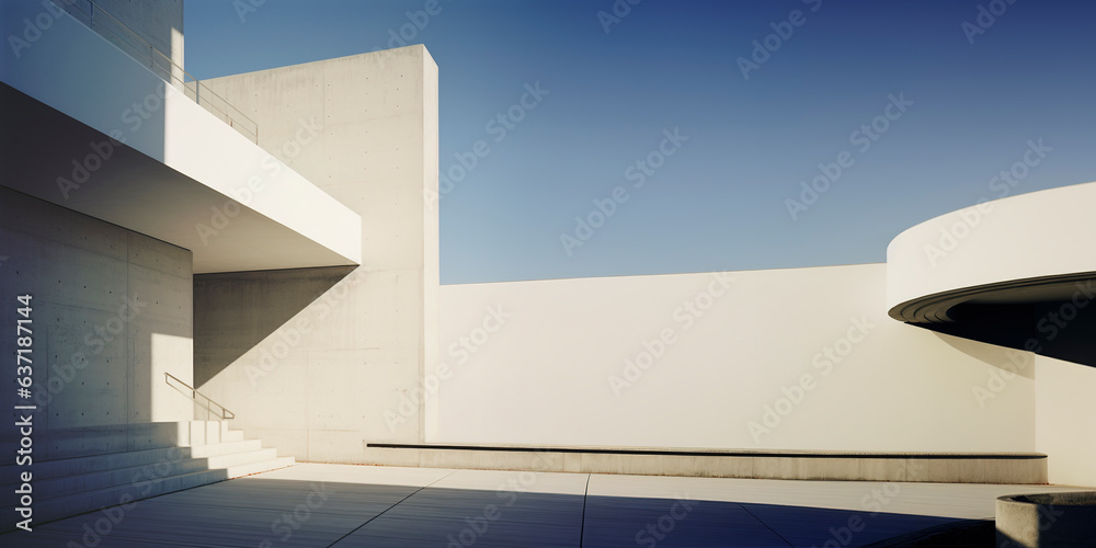 Abstract curved shape design modern Architecture Abstract curved shape design modern Architecture