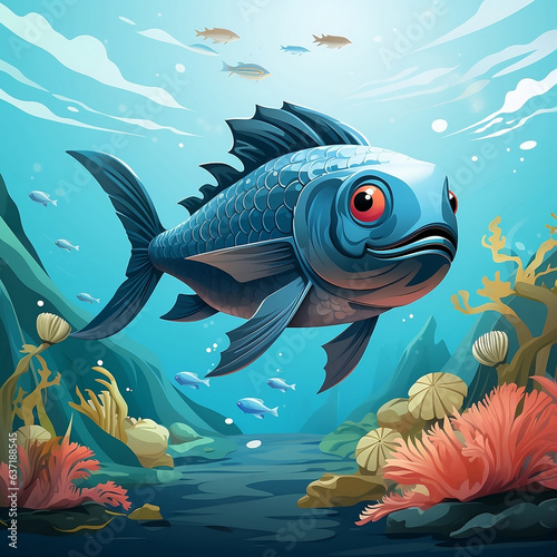 Tuna fish illustrations