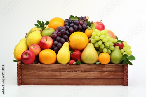 fresh fruit in transport box