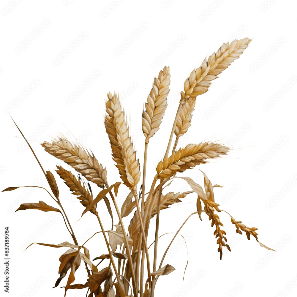 Dark transparent background with barley Dark transparent background with barley