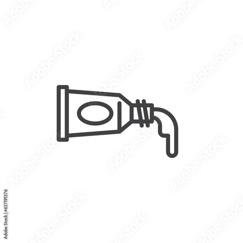 Paint tube line icon