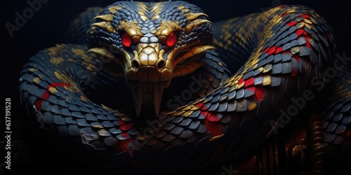 snake with dragon Horns © Tomi adi kartika