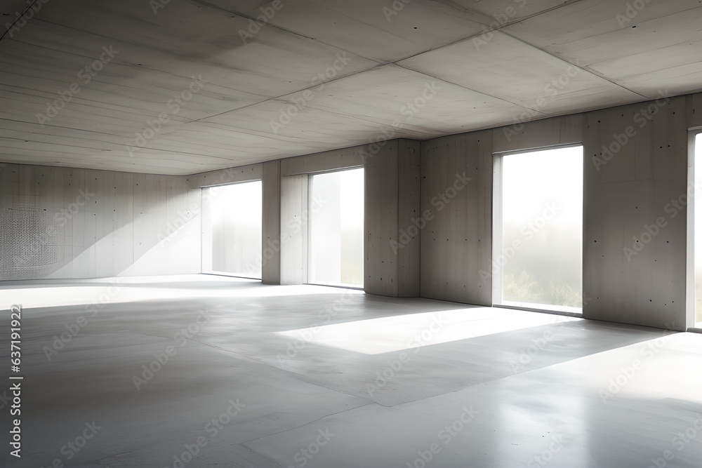 empty concrete open space interior with sunlight. empty room empty concrete open space interior with sunlight. empty room