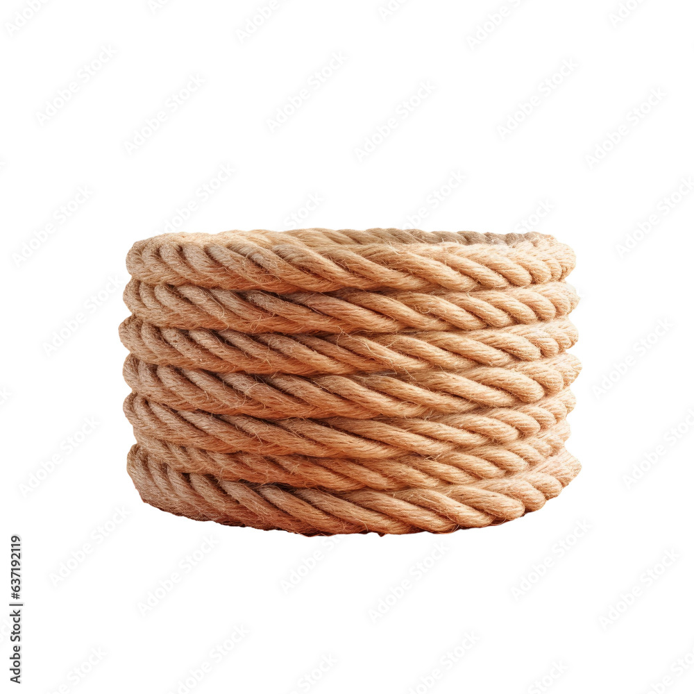 Fine yarn designed for packaging binding lacing and fastening objects seen on a transparent background Fine yarn designed for packaging binding lacing and fastening objects seen on a transparent background