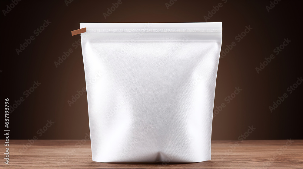 white paper bag for mockup.Generative Ai white paper bag for mockup.Generative Ai