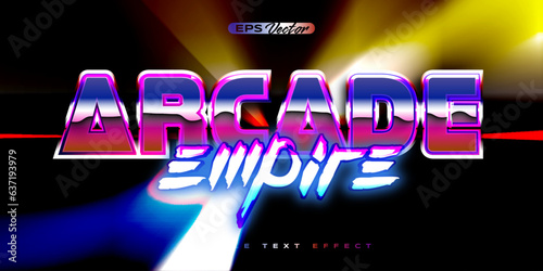 80s arcade empire editable text effect back to the future theme