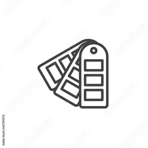 Color palette line icon