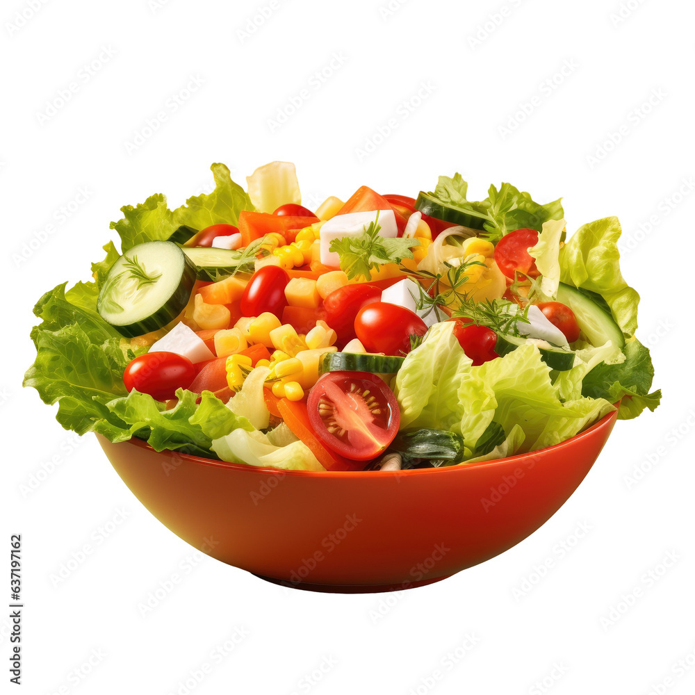 Salad with a variety of fresh vegetables