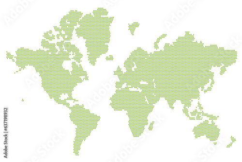 Vector World Map out of Trees