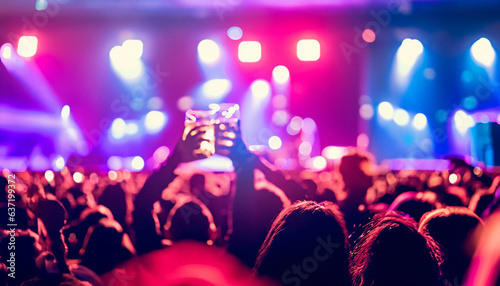 crowd of people dancing at concert