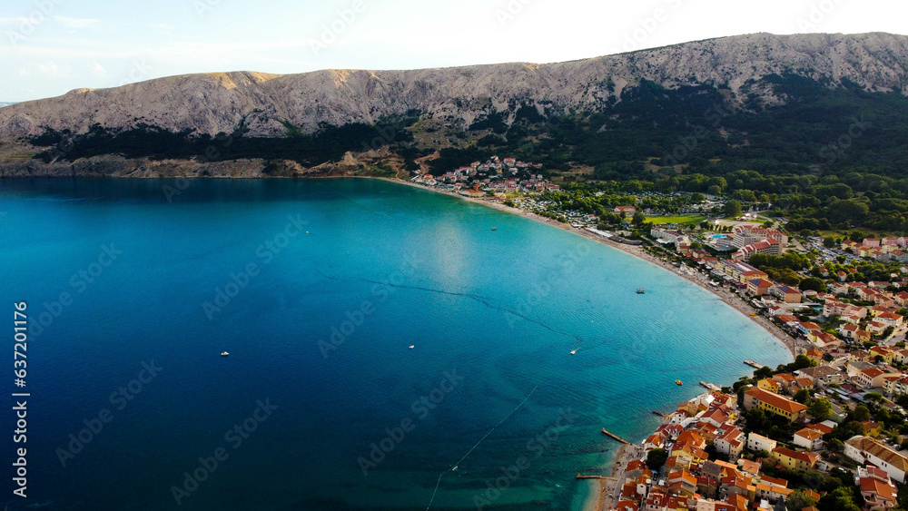 Fototapeta premium Baška village, Krk island, Croatia