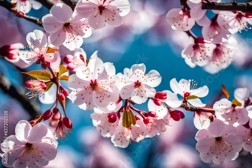 pink cherry blossom, beautiful Wallpaper, Landscape, and Background - Generative AI