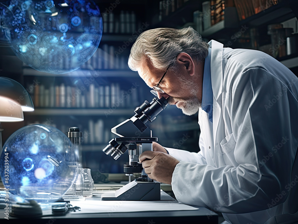 On Labor Day, the scientist harnessed the microscope's power, unlocking realms of research, leading to groundbreaking discoveries On Labor Day, the scientist harnessed the microscope's power, unlocking realms of research, leading to groundbreaking discoveries