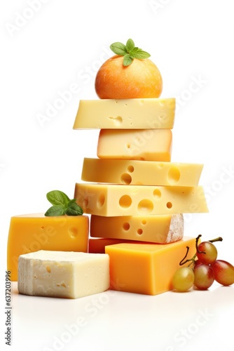 delicious pieces of cheese