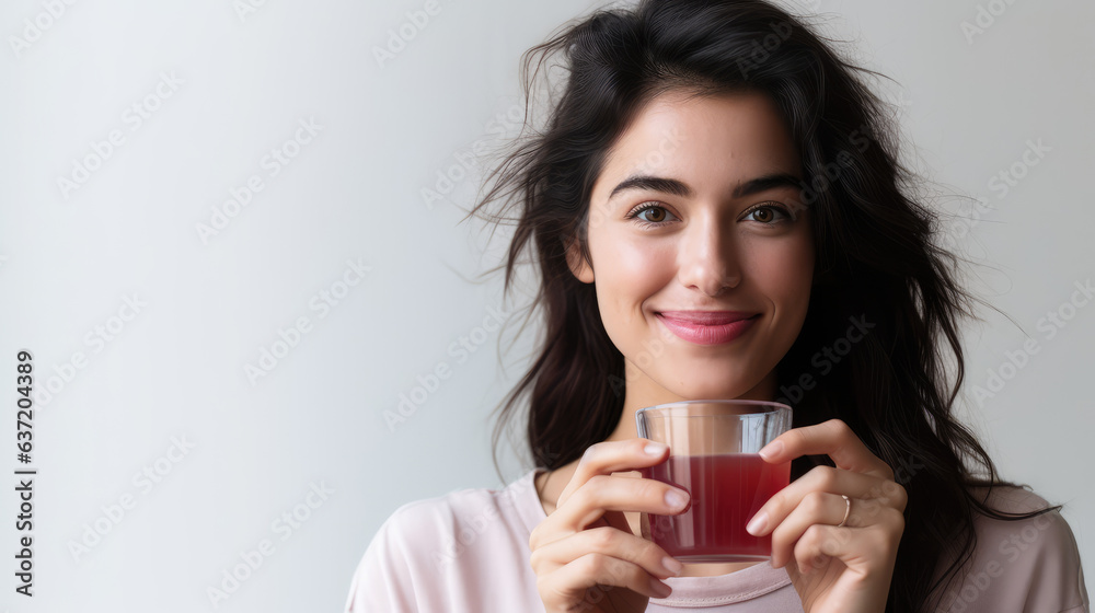 woman holding coffee cup, smiling, Generative AI woman holding coffee cup, smiling, Generative AI