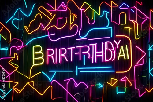 birthday background, birthday banner - Generative AI