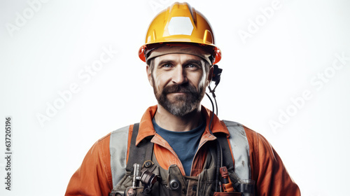 An engineer. isolated on white background, Generative AI