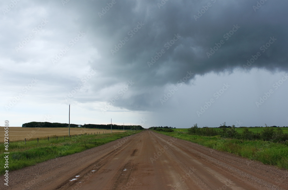 Severe weather storm system in Alberta, Canada. Severe weather storm system in Alberta, Canada.