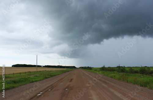 Severe weather storm system in Alberta, Canada.