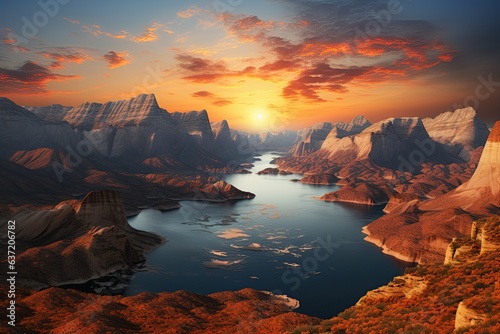 Majestic beautiful landscape wallpaper nature background Generated with AI © Chanwit