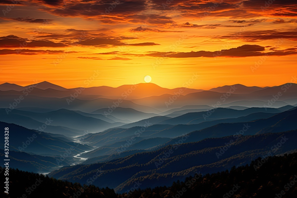 Obraz premium Majestic beautiful landscape wallpaper nature background Generated with AI