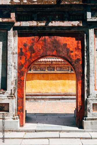 views of forbidden citadel in hue city, vietnam photo