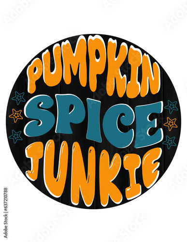 Pumpkin Spice Junkie, Retro Fall SVG Design