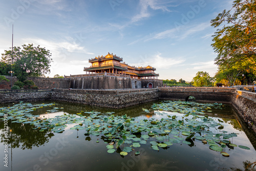 Photography views of forbidden citadel in hue city, vietnam