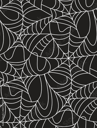 Halloween seamless spider w...