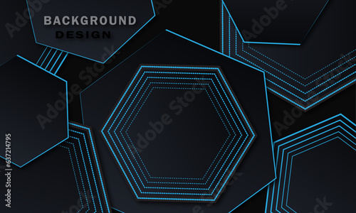 ABSTRACT BACKGROUND, VECTOR DESIGN, HEXAGON SHAPES