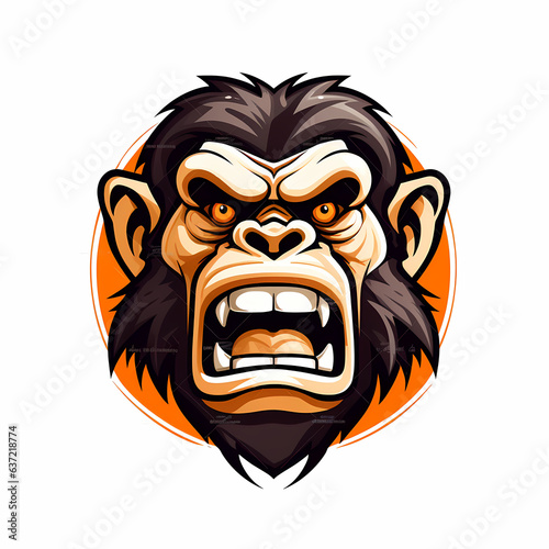 chimpanzee head logo © indomercy
