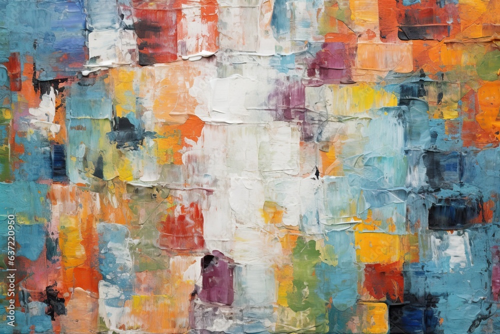 Fototapeta premium Oil paint drawing. Abstract colored background