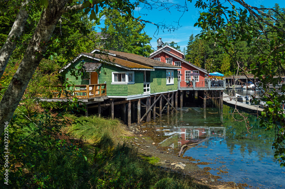 Telegraph Cove cityscape, Vancouver Island, British Columbia, Canada. Telegraph Cove cityscape, Vancouver Island, British Columbia, Canada.