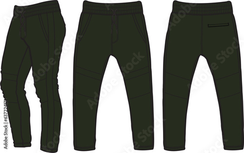 Jogger, Sport suits design sketch template, sweat pant