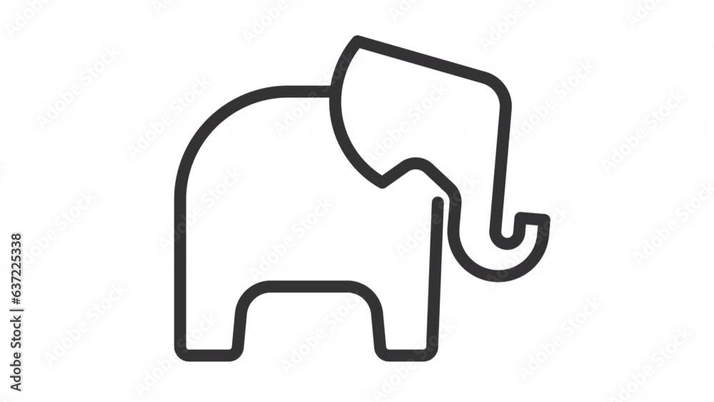 Black icon animation of political party insignia, HD video with transparent background, seamless loop 4K video of political party symbol. Black icon animation of political party insignia, HD video with transparent background, seamless loop 4K video of political party symbol.