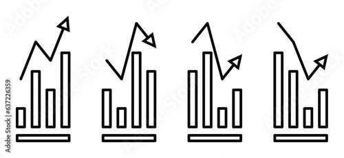 analysis symbol progress icon up and down simple design  business concept vector for app  web  social media.