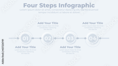 Timeline Infographic template for business process steps
