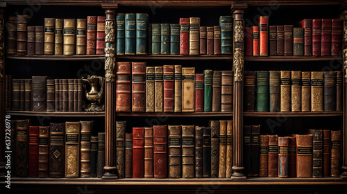 Ancient Books Adorn the Library, Carefully Arranged with Classics and Rare Gems.