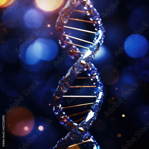 DNA helix on a dark background © cherezoff